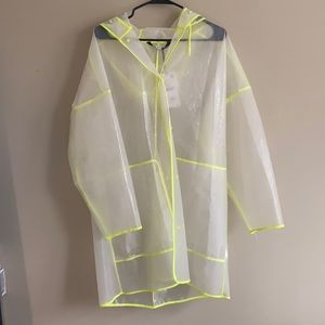 Clear Neon Rain Coat